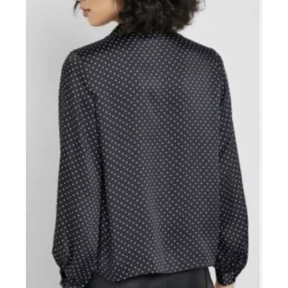 Topshop Polka Dot Scallop Blouse Size 8 - Picture 10 of 13